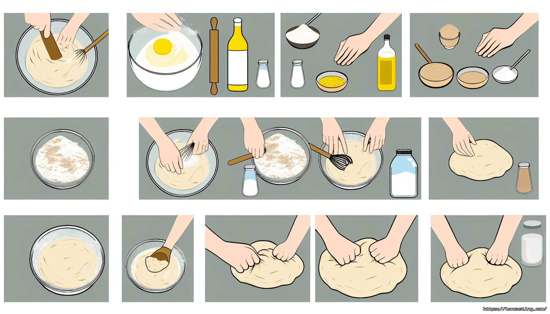 La receta fácil de la masa de pan casera